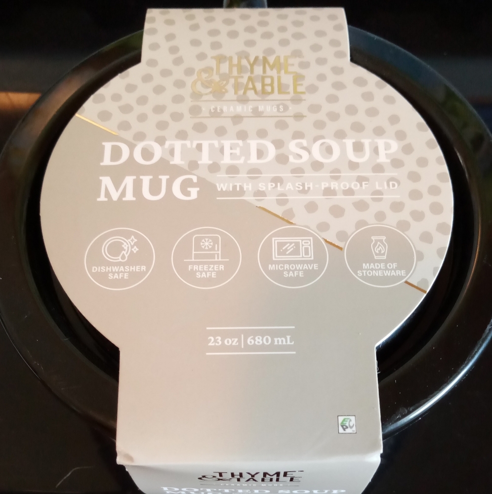 Thyme & Table Dotted Soup Mug with Lid - Picture 2 of 4